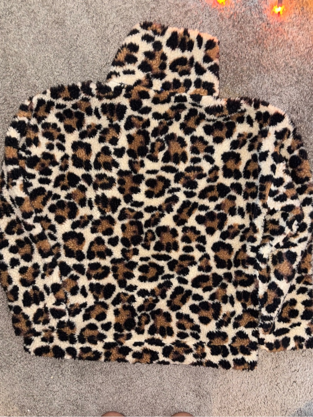J. Crew Vintage Fleece Leopard  Cheetah Teddy Sherpa Jacket in Brown and Black - Picture 7 of 11